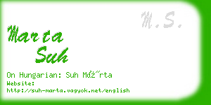 marta suh business card